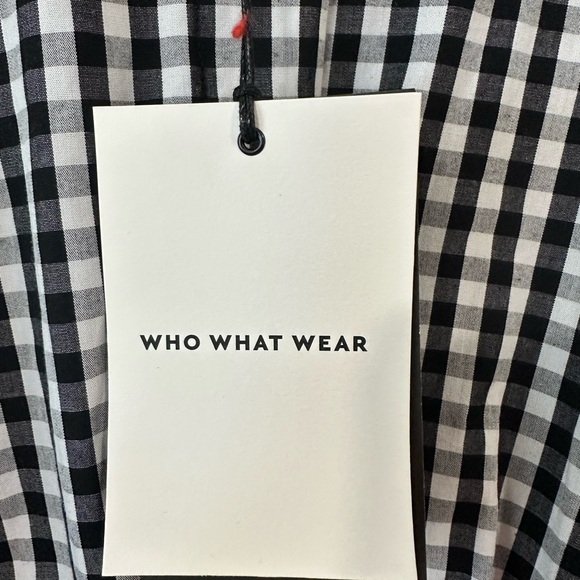 Black and White Gingham Women's Top - Picture 4 of 5